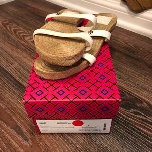 Tory Burch Flat Espadrille Slide White